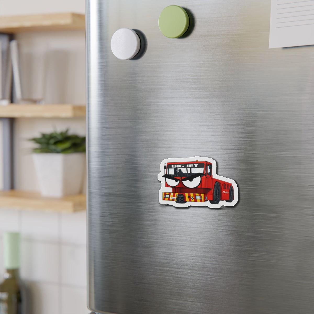 Angry Tug Die-Cut Fridge Magnet
