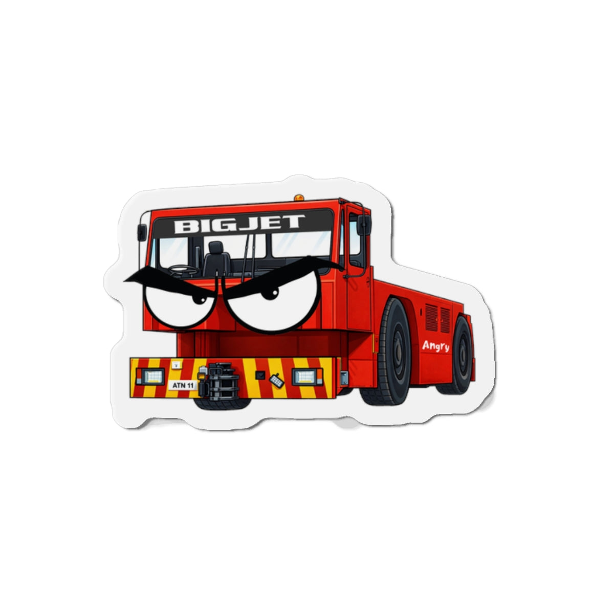 Angry Tug Die-Cut Fridge Magnet