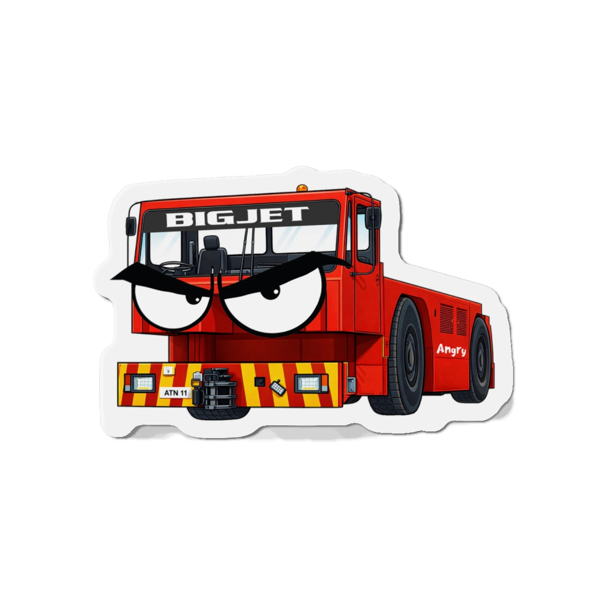 Angry Tug Die-Cut Fridge Magnet