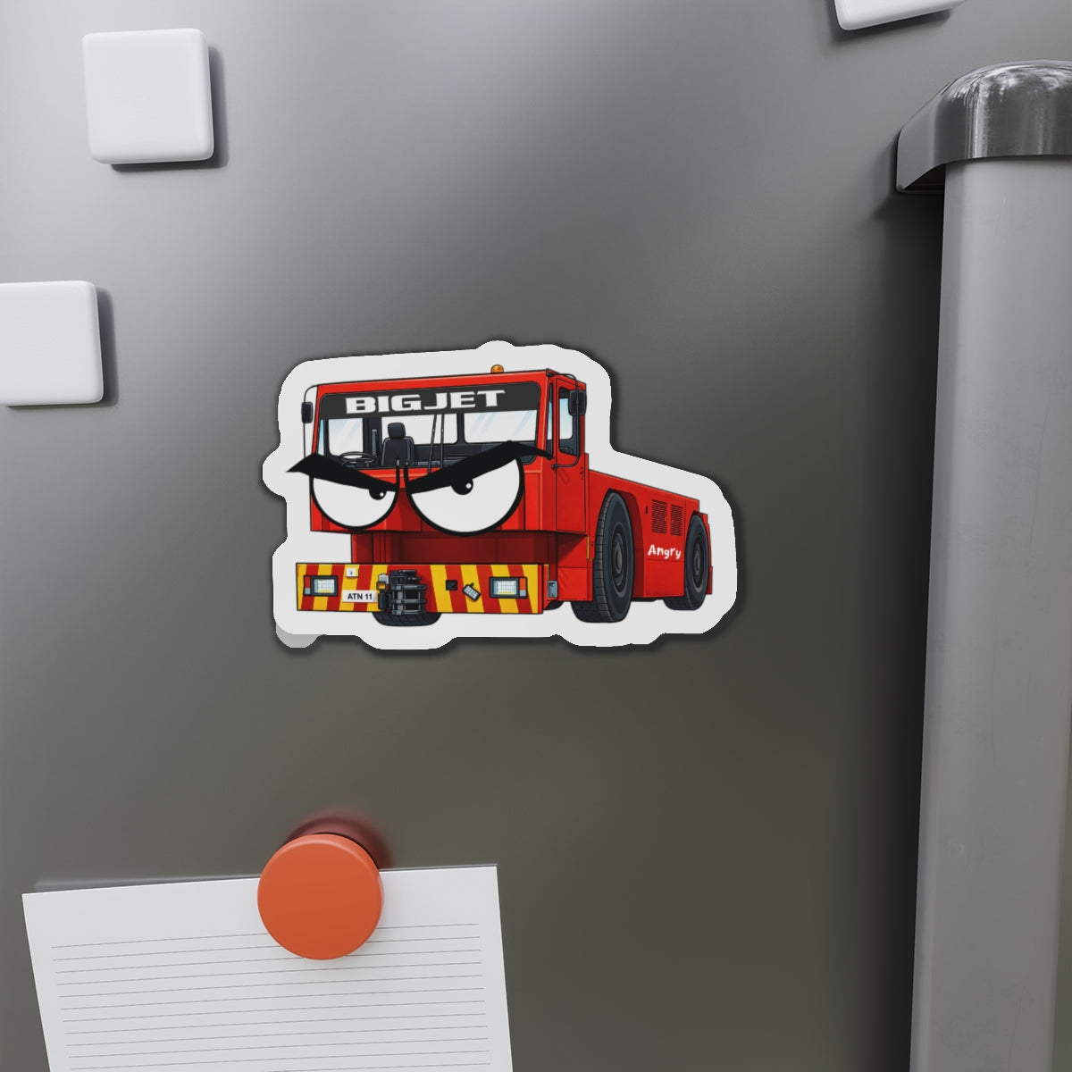 Angry Tug Die-Cut Fridge Magnet