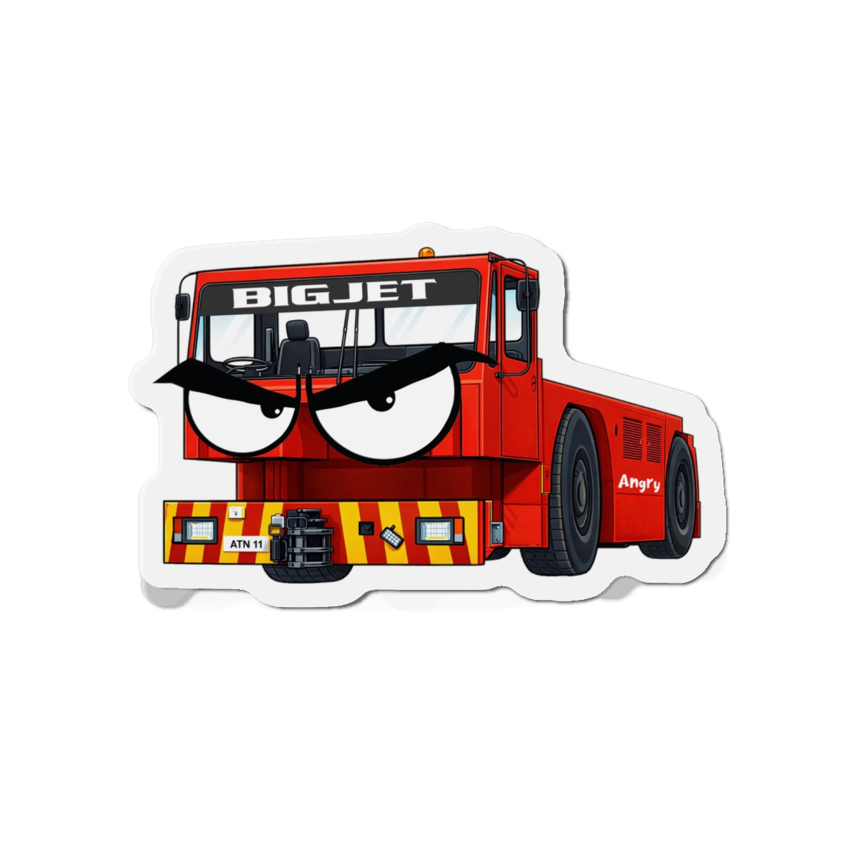 Angry Tug Die-Cut Fridge Magnet