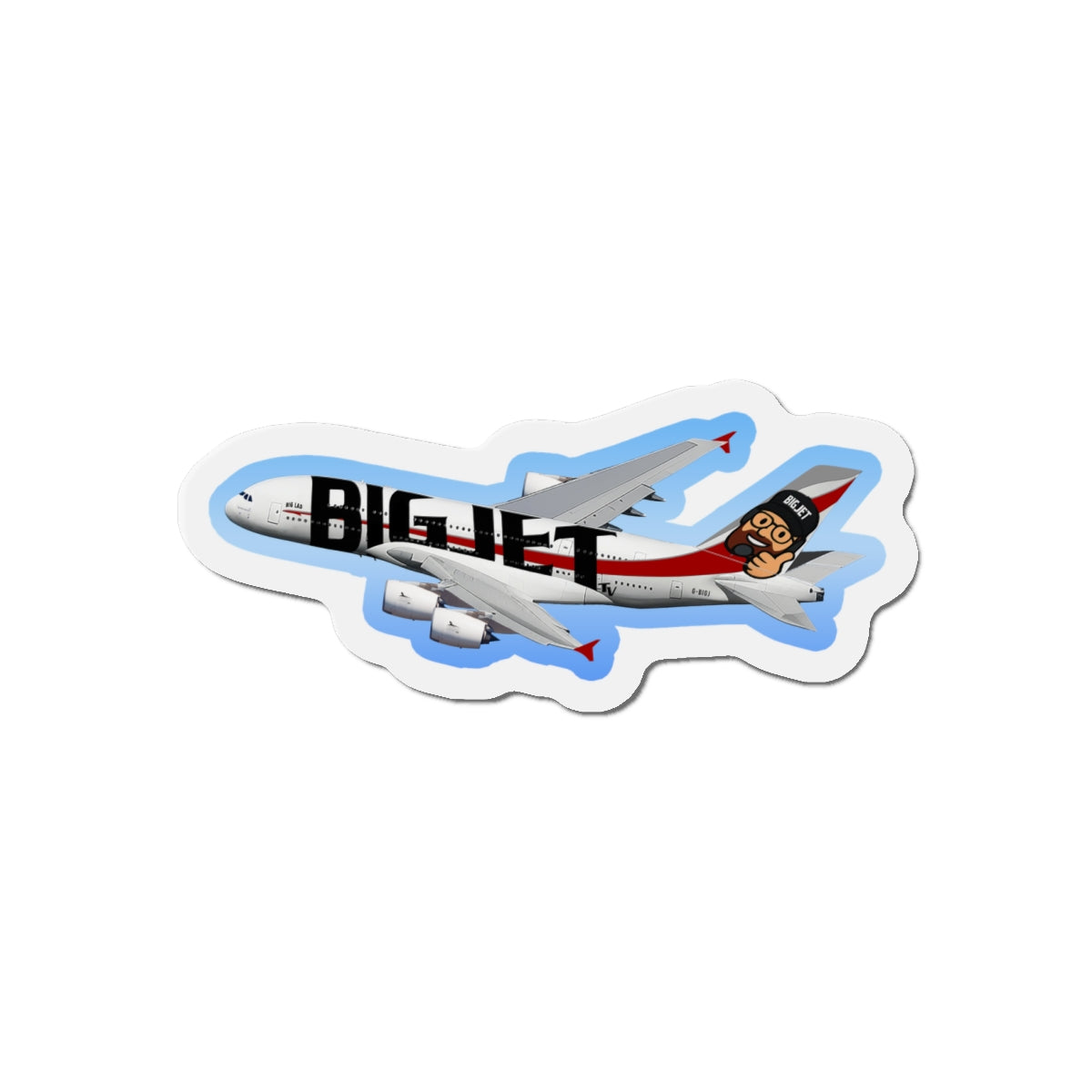 Big Jet TV Livery A380 Die-Cut Fridge Magnet