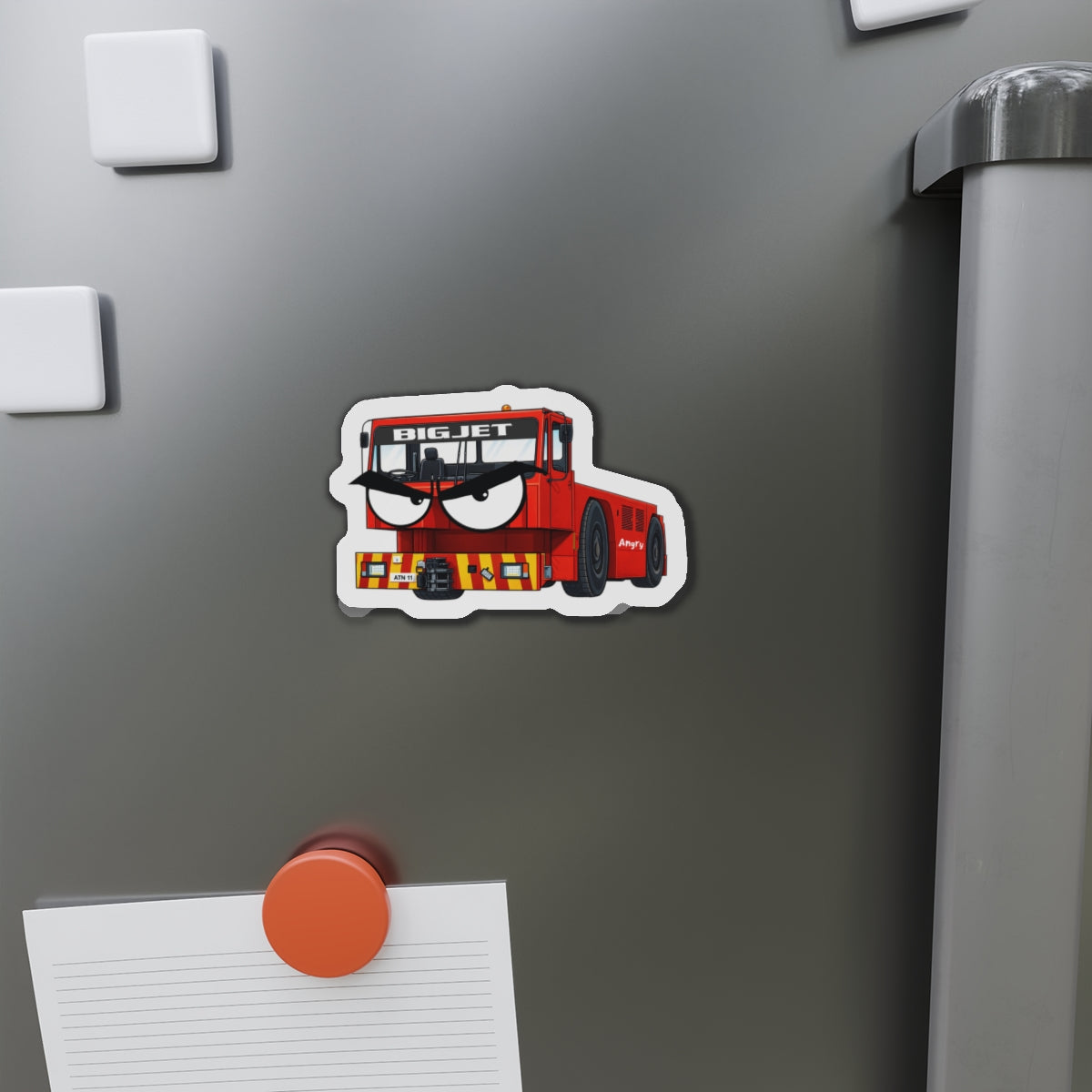 Angry Tug Die-Cut Fridge Magnet