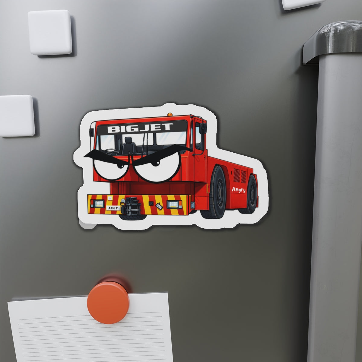 Angry Tug Die-Cut Fridge Magnet