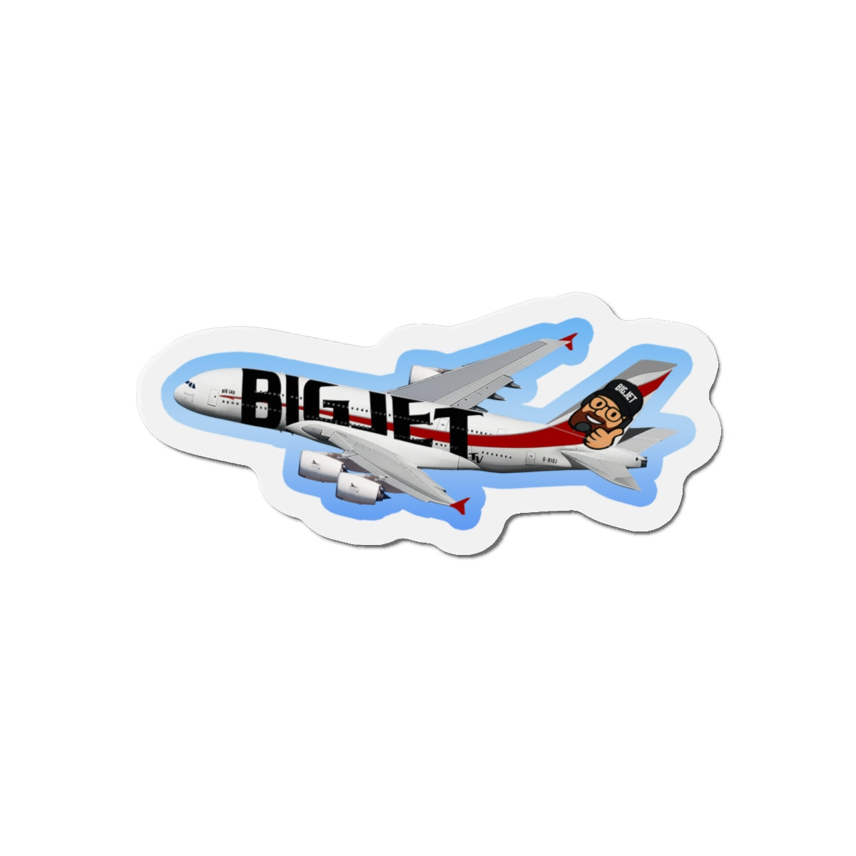 Big Jet TV Livery A380 Die-Cut Fridge Magnet