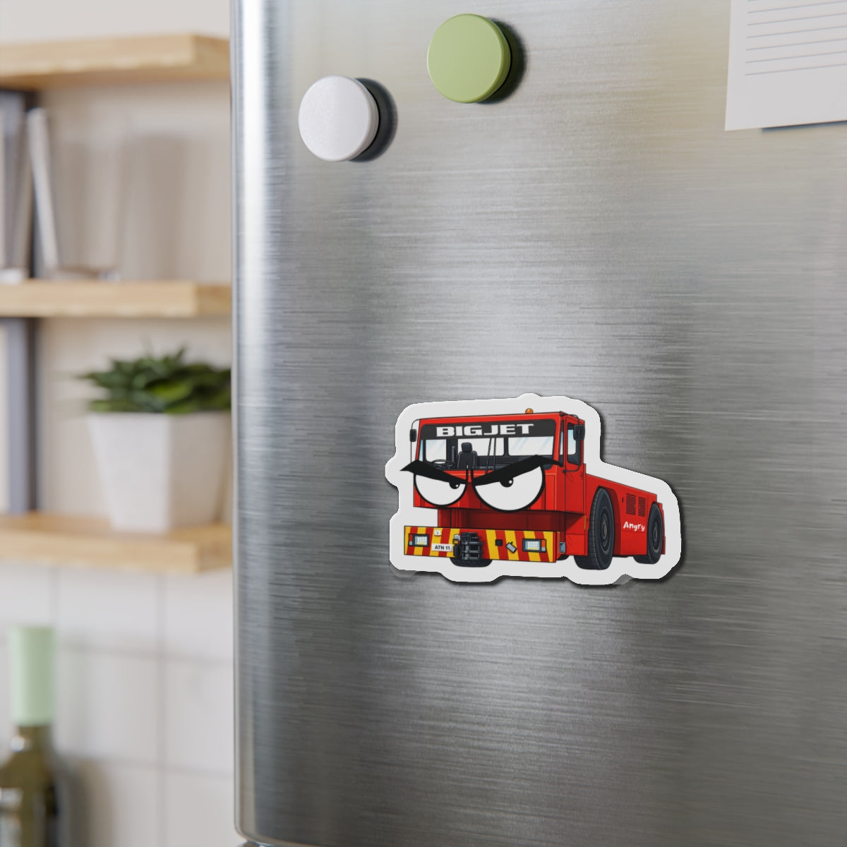 Angry Tug Die-Cut Fridge Magnet