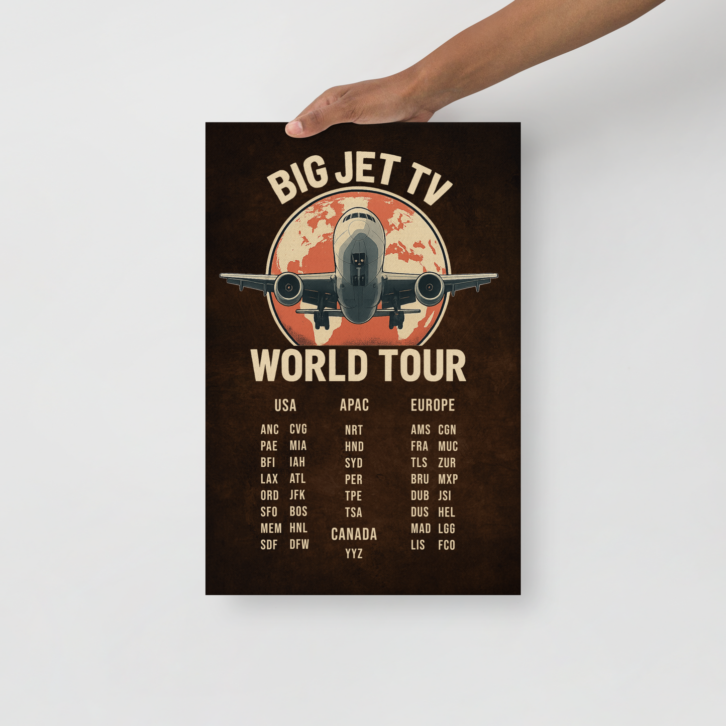World Tour - Wall Canvas