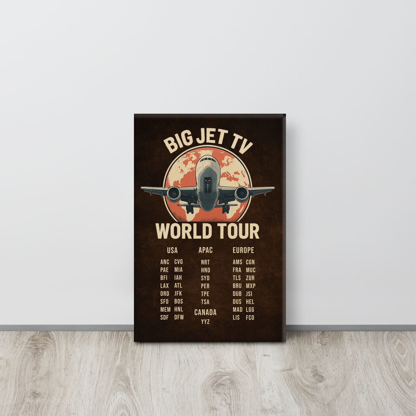 World Tour - Wall Canvas